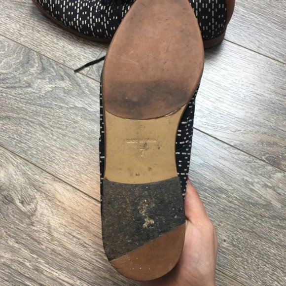 MADEWELL Black/White Leather/Fabric Oxford Shoes 7 - Picture 6 of 10